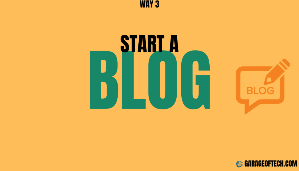 Start A Blog