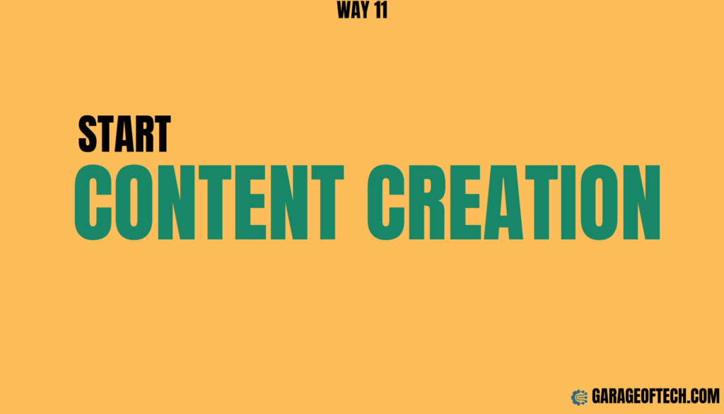 Start Content Creation