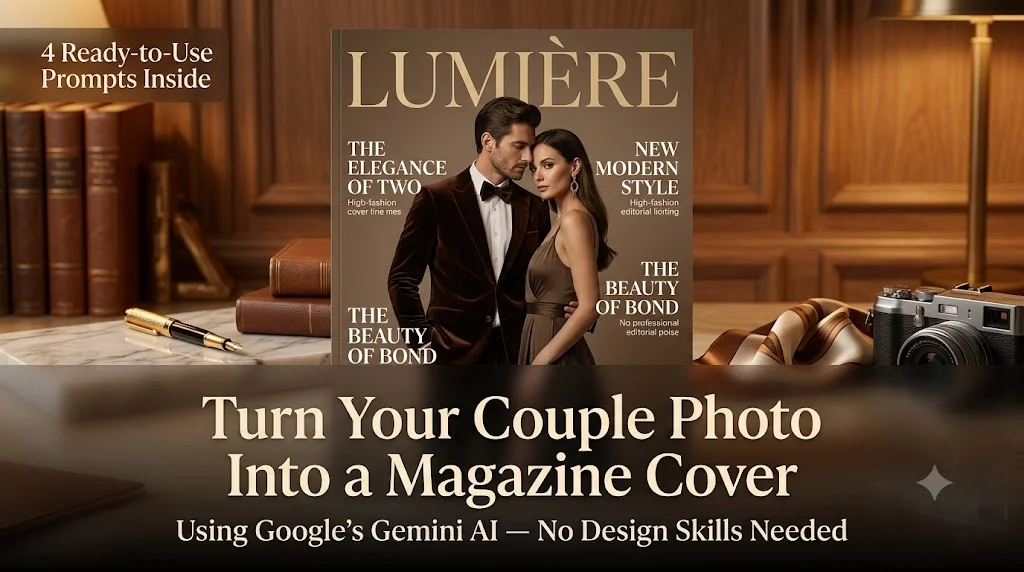 How to Turn Your Couple Photos Into a Stunning Magazine Cover Using AI